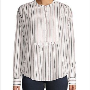 Joie Striped cotton blend top